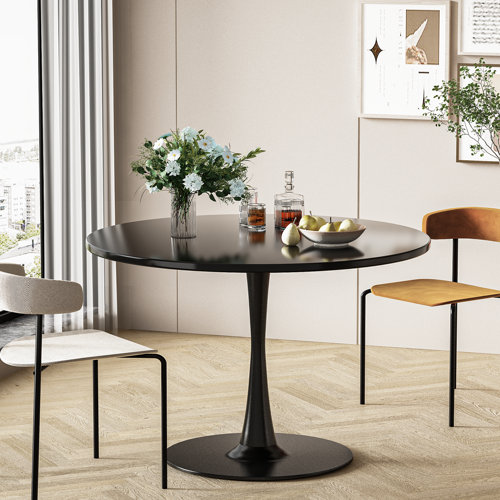 Black Round Kitchen & Dining Tables You'll Love | Wayfair